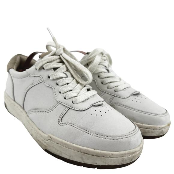 Madewell Court Leather Sneakers Cloudlift Lace Up Low Top Ivory Multi W6.5 M5 - Picture 2 of 8